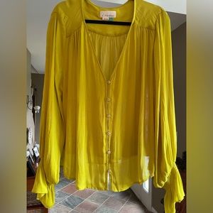 Anthropologie Yellow Blouse
